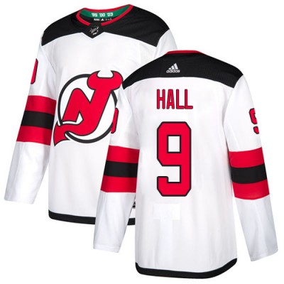 Adidas New Jersey Devils #9 Taylor Hall White Road Authentic Stitched NHL Jersey